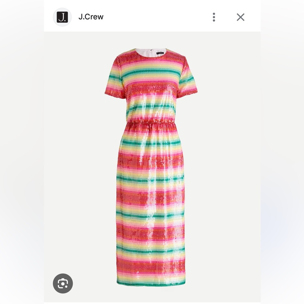 J.crew watermelon sequin dress, size 2 NWT